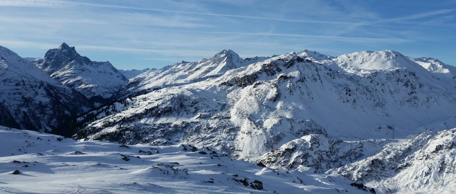 Skifahren in den Alpen